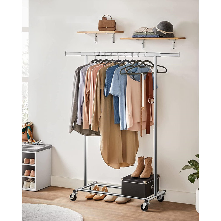 Rebrilliant Theilson Adjustable Rolling Clothes Racks Wayfair.co.uk